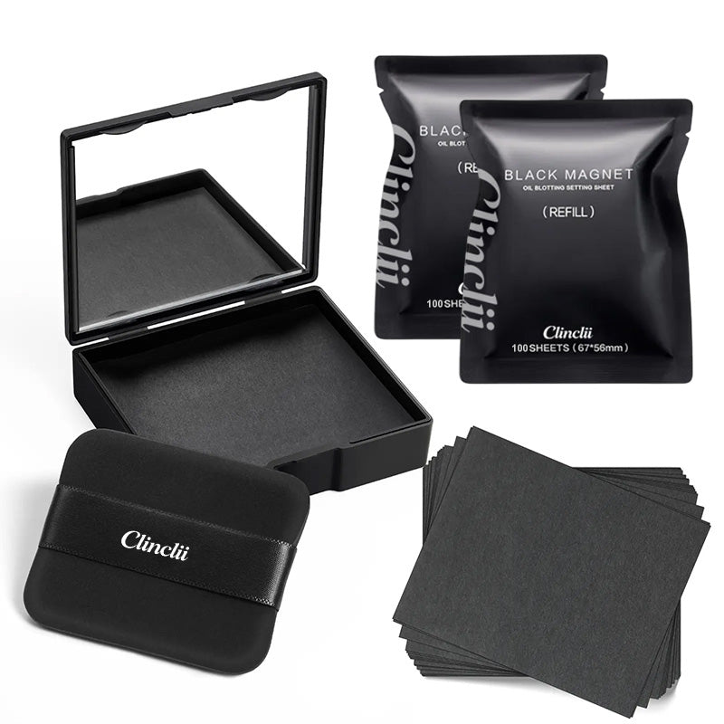 Clinclii 2-in-1 Oil Blotting Sheets with Powder