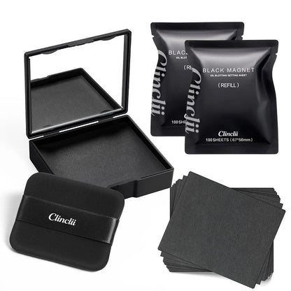 Clinclii 2-in-1 Oil Blotting Sheets with Powder